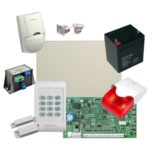 Kit alarmă efracție DSC sirenă interioară KIT 1404 INT