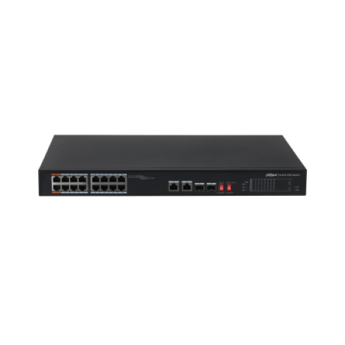 Switch fără management 16 porturi PoE și 2 port-uri Uplink PFS3218-16ET-135