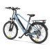 Bicicleta electrica Ulzomo Metro 26 E-bike, 250W, 36V 17Ah, autonomie 100km, viteza maxima 25km/h, Blue, 26''