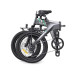 Bicicleta electrica pliabila Ulzomo Ridge 20 E-bike, 250W, 36V 15.6Ah, autonomie 60km, viteza maxima 25km/h, Gray, 20''