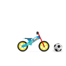 WOODEN BALANCE BIKE, SEVEN, MODEL MICKEY, 12 INCH, MULTICOLOR