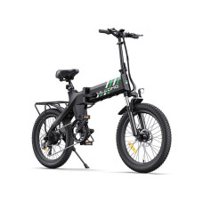 Bicicleta electrica pliabila Ulzomo Ridge 20 E-bike, 250W, 36V 15.6Ah, autonomie 60km, viteza maxima 25km/h, Black, 20''