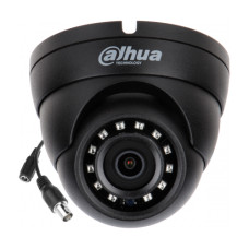 Camera de supraveghere Dahua HAC-HDW1200M-0280B-BLACK, HDCVI Dome 2MP, CMOS 1/2.7, 2,8mm, IR30m, IP67, carcasa metal, neagra