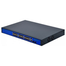 Switch BestNPS NPS2422G, 24 porturi 10/100mbps POE+2porturi 10/100/100mbps UP Link+2 porturi 10/100/1000mbps SFP, 150m, 30W, max 250W (intern)