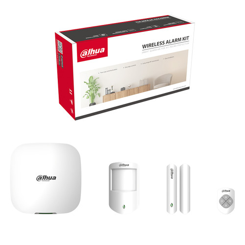Kit alarma wireless, Dual SIM, 4G, Wifi 2.4 / 5.0 GHz sau TCP/IP - Dahua ART-ARC3000H-03-FW2(868)
